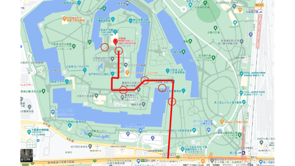 大阪城地図